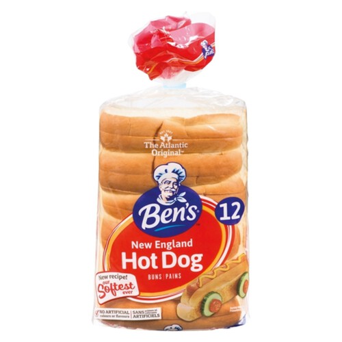 Ben's Hot Dog Buns 12 ea