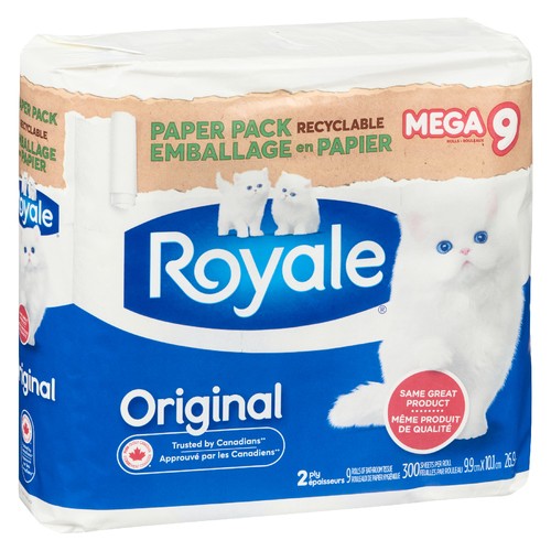 Royale Bathroom Tissue Original 2-Ply 9 Rolls x 300 Sheets