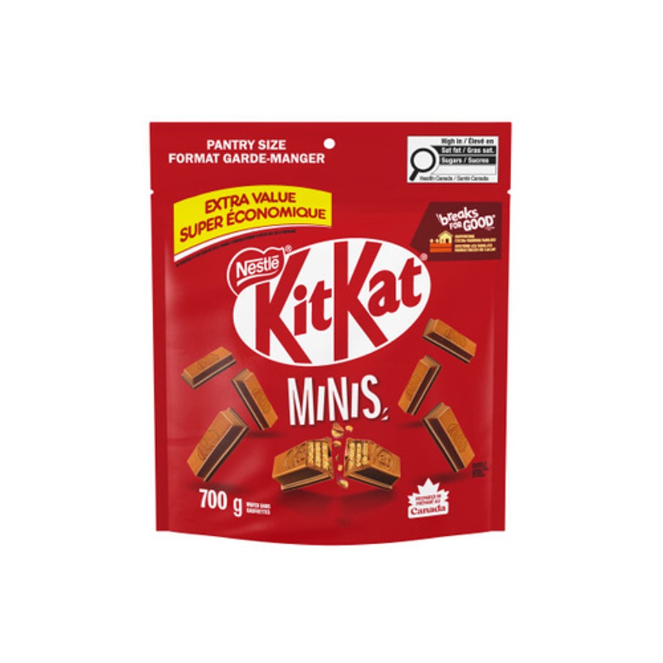 Kit Kat Wafer Bars Milk Chocolate Minis Pantry Size 700 g - Voilà ...