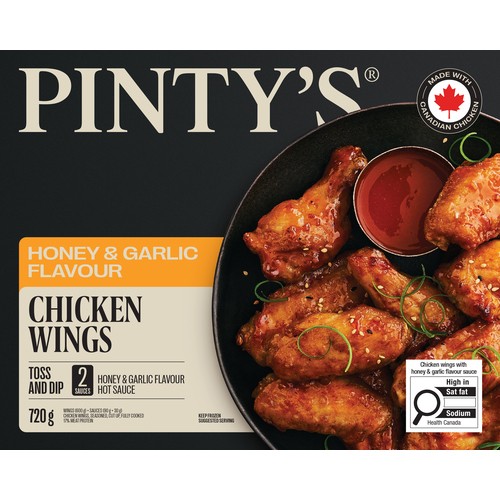 Pinty's Frozen Chicken Wings Honey Garlic 720 g