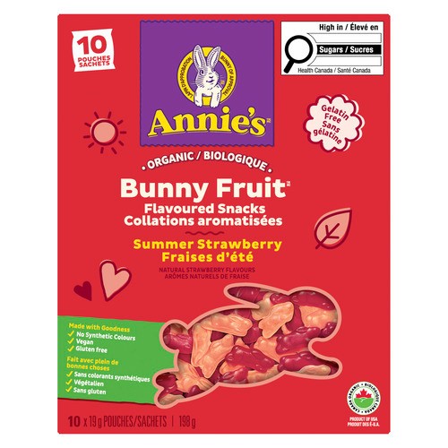 Annie's Organic Bunny Fruit Snacks Strawberry 198 g
