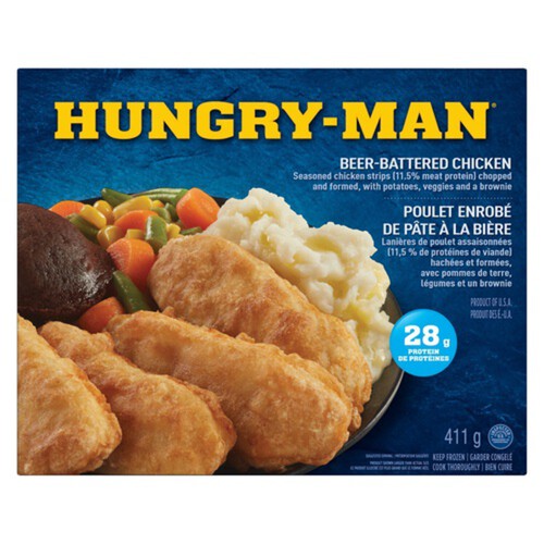 Hungry Man Frozen Entrée Beer Battered Chicken 411 g