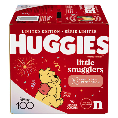 Huggies Diapers Little Snugglers New Born 76 Count