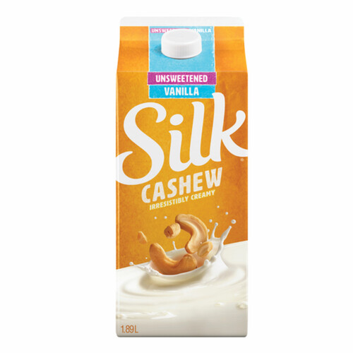 Silk Dairy-Free Creamy Cashew Beverage Unsweetened Vanilla Flavour 1.89 L