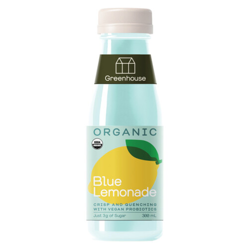 Greenhouse Organic Probiotic Drink Blue Lemonade 300 ml (bottle)
