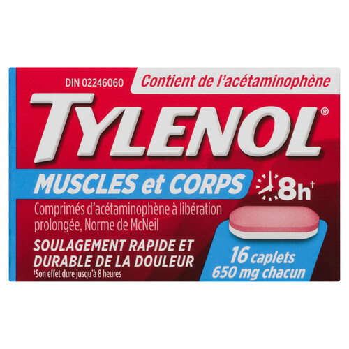 Tylenol Pain Relief Muscle Aches & Body 650 mg Caplets 16 EA