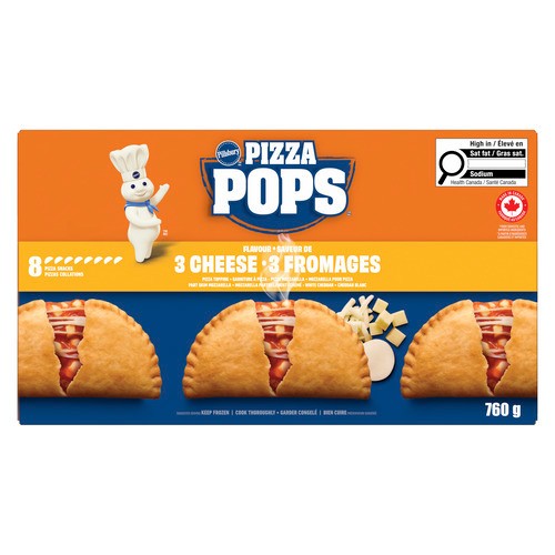 Pillsbury Pizza Pops Frozen Pizza Snacks 3 Cheese Flavour 760 g