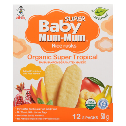 Hot-Kid Organic Baby Snack Mum Mum Super Tropical 50 g