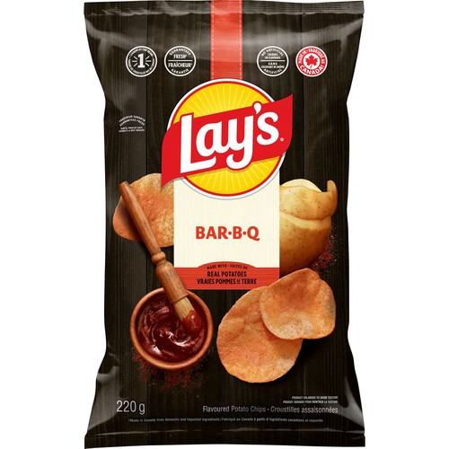 Lay's Potato Chips Bar-B-Q Flavoured 220 g