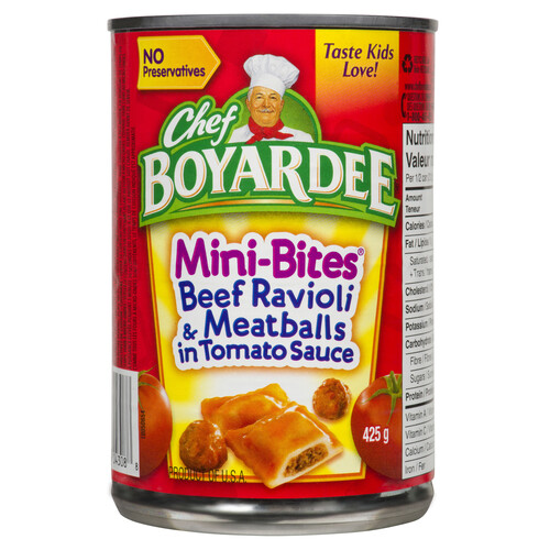 Chef Boyardee Mini Bites Beef Ravioli & Meatballs 425 g