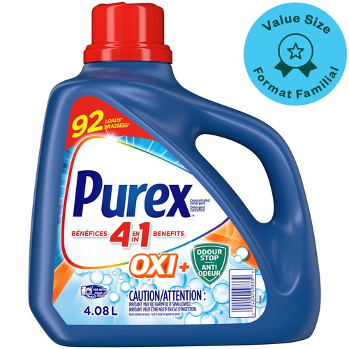 Purex Plus Oxi Liquid Laundry Detergent 92 Loads 4.08 L