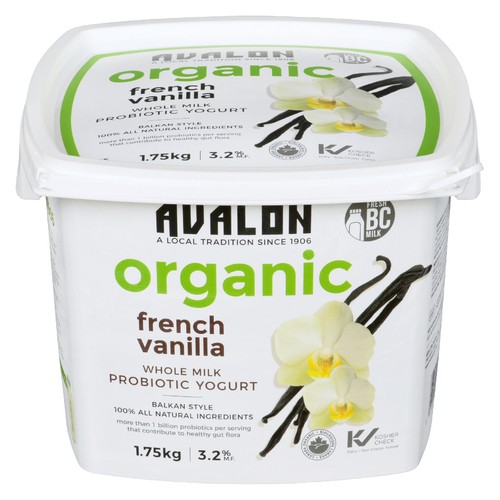 Avalon Dairy Organic 3.2% Yorgurt Probiotic Vanilla 1.75 kg