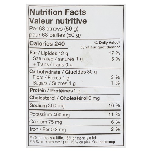 Sensible Portions Garden Veggie Straws Potato And Vegetable Snack Original 425 g