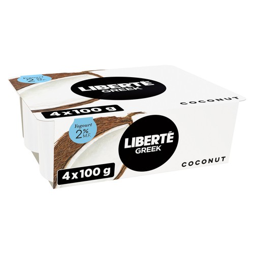 Liberté 2% Greek Yogurt Coconut 4 x 100 g
