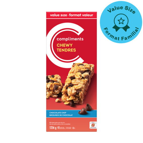 Compliments Chewy Granola Bars Chocolate Chip 1.25 kg