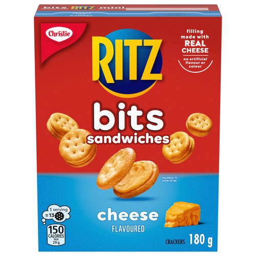 Christie Ritz Bits Sandwiches Cheese Flavoured Snack Crackers 180 g