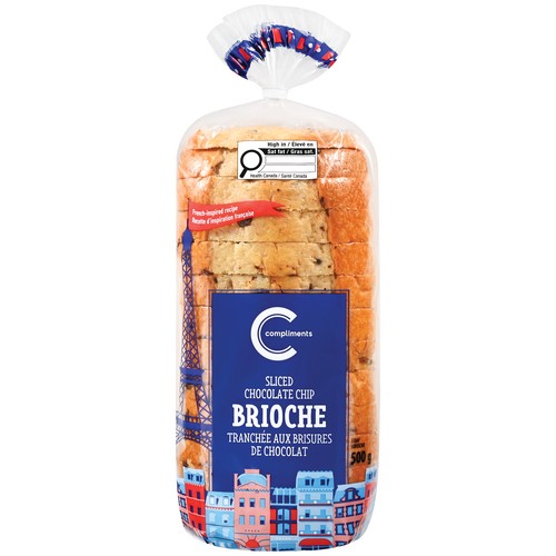 Compliments Brioche Sliced Loaf Chocolate Chip 500 g (frozen)