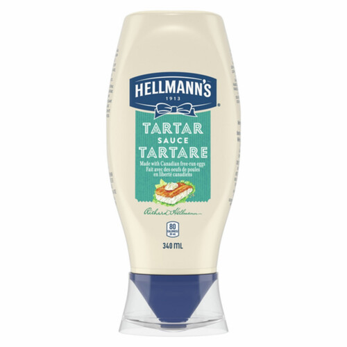 Hellmann'S Tartar Sauce Easy Squeeze Bottle For Fish And Chips And Fishcakes 340 ml