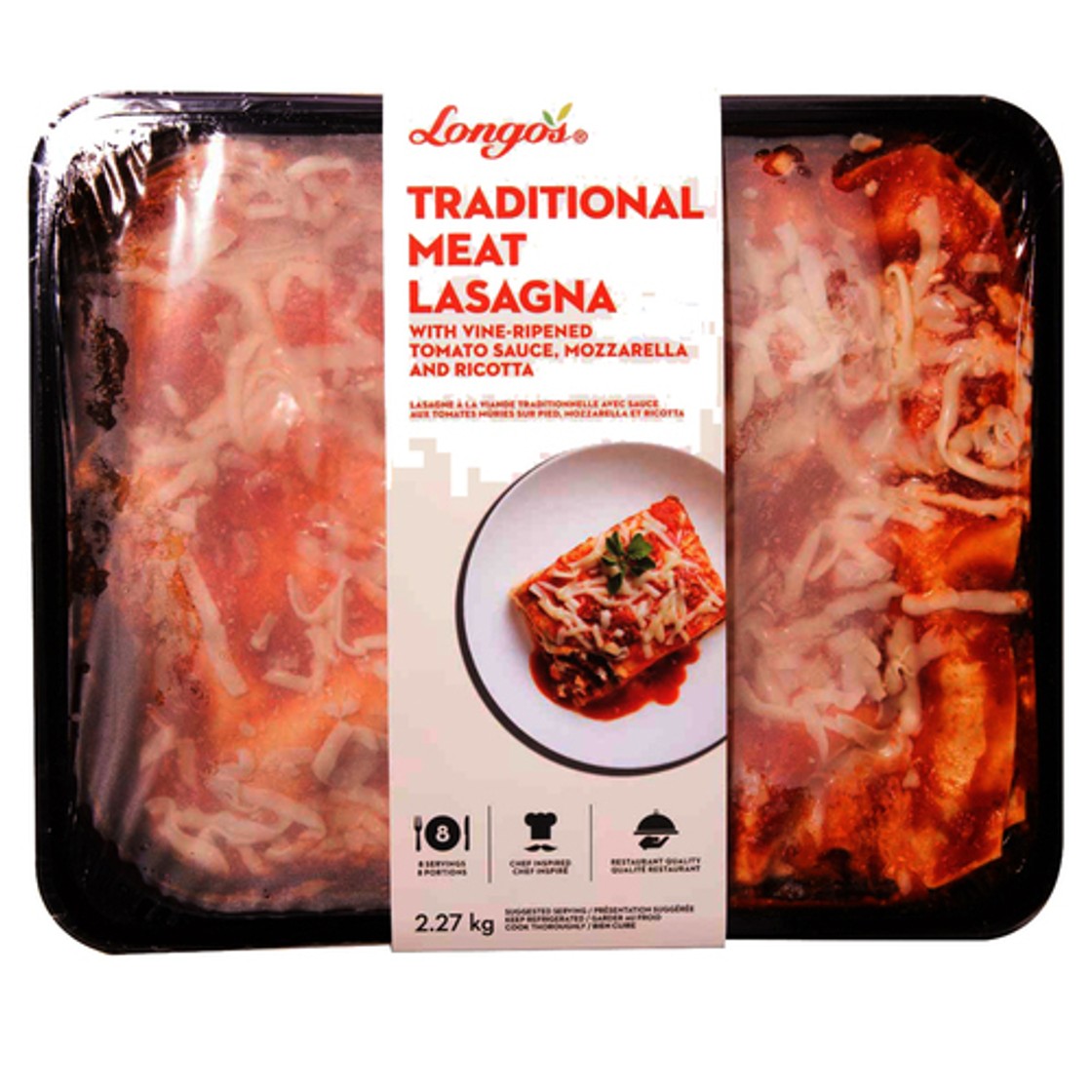 Longo's Traditional Meat Lasagna 2.27 kg - Voilà Online Groceries & Offers