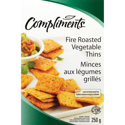 Compliments Thins Crackers Fire Roasted Vegetable 250 g