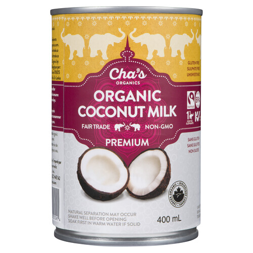 Cha's Organic Coconut Milk Premium 400 ml