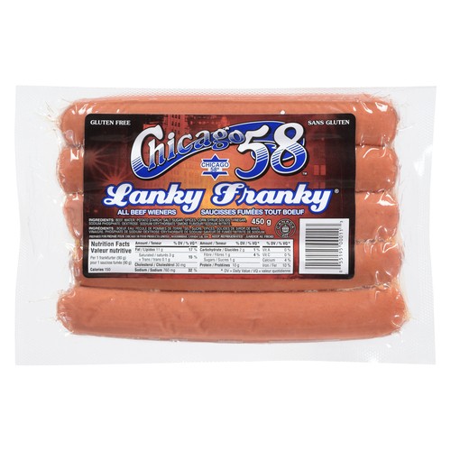 Chicago 58 Lanky Franky Wieners Beef 500 g