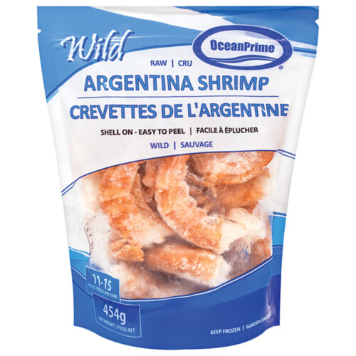 Ocean Prime 11-15 Wild Argentina Shrimp Raw 454 g