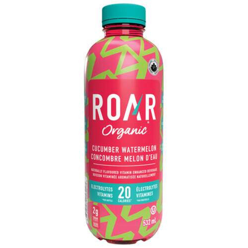 Roar Organic Drink Cucumber Watermelon 532 ml (bottle)