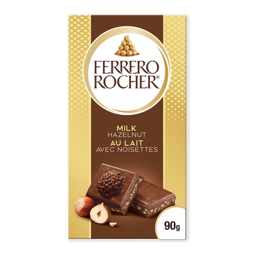 Ferrero Canada Milk Chocolate Tablet Bar Milk Hazelnut 90 g