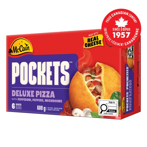 McCain Frozen Pizza Pockets Deluxe 6 x 100 g
