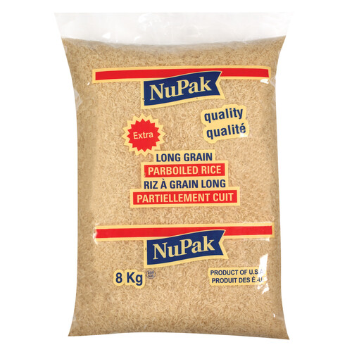 NuPak Parboiled Rice Long Grain 8 kg