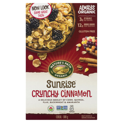 Nature's Path Organic Gluten-Free Cereal Crunchy Cinnamon 300 g