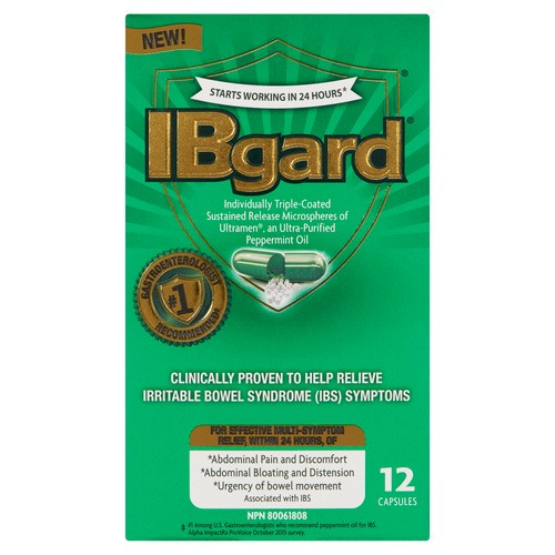 IBgard Peppermint Oil Ultrapurified Delayed-Release Capsules 12 Count