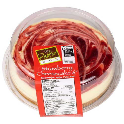 The Pastry Box Frozen Cheesecake 6-Inch Strawberry 600 g