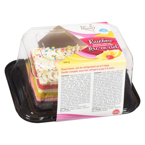 Top Dessert Rainbow Bar Cake Raspberry Lemon 500 g (frozen)
