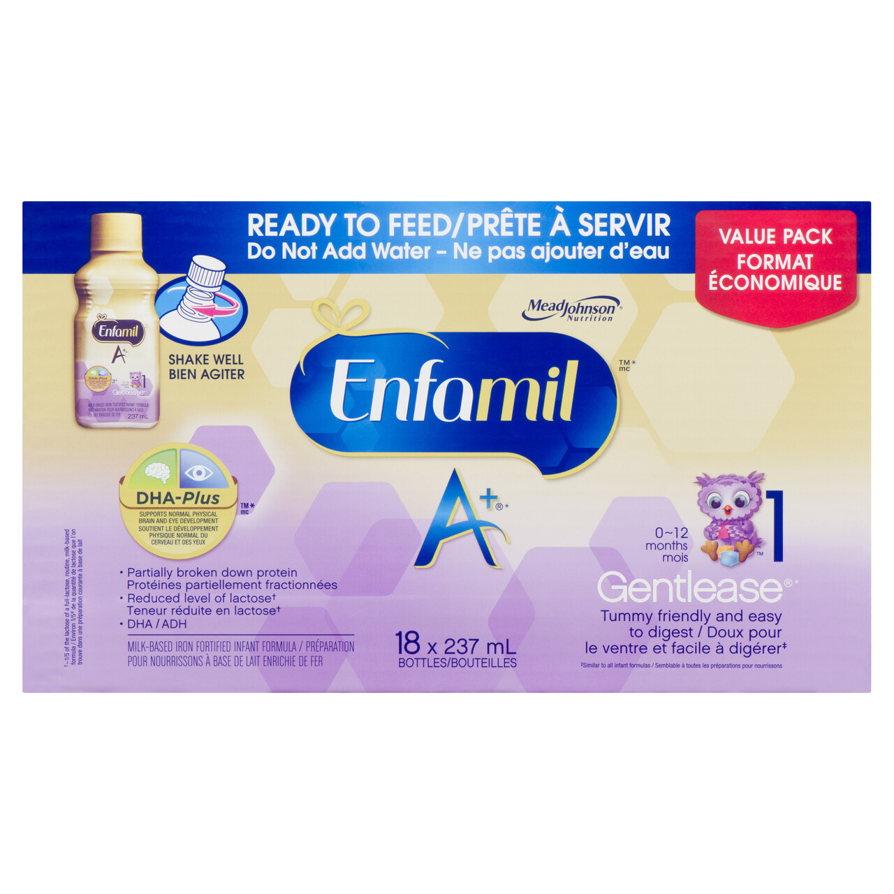 Enfamil A+ Gentlease Ready To Feed Toddler Formula 18 x 237 ml Voilà