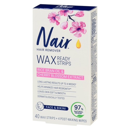 Nair Brazillian Spa Wax Strips Face & Bikini 40 Wax Strips
