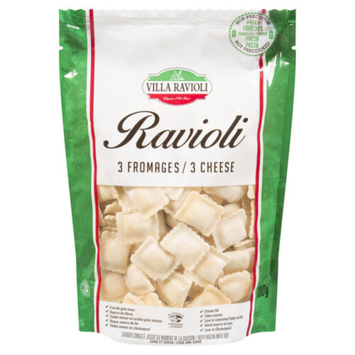 Villa Ravioli Frozen Fresh Pasta Three Cheese 700 g