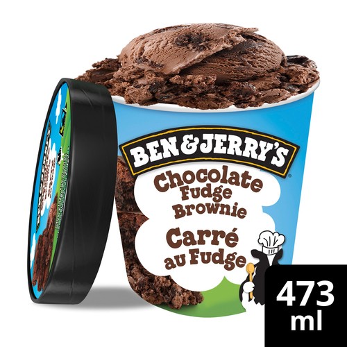 Ben & Jerry's Ice Cream Chocolate Fudge Brownie Fairtrade Ingredients 473 ml