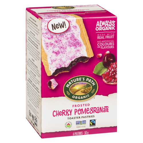 Nature's Path Organic Toaster Pastry Cherry Pomegranate 6 x 52 g