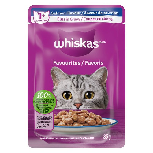 Whiskas Favourites Wet Cat Food Pouch Salmon 85 g