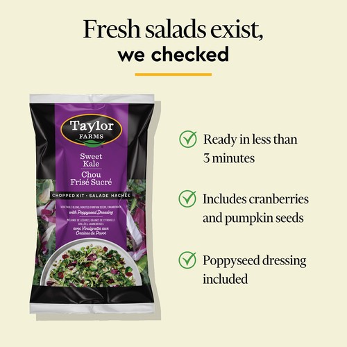 Taylor Farms Chopped Salad Kit Sweet Kale 340 g