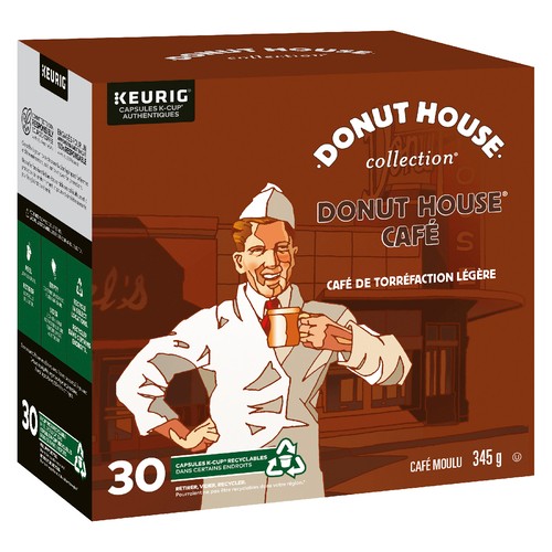 Donut House Coffee Pods Regular Light Roast 30 K-Cups 345 g