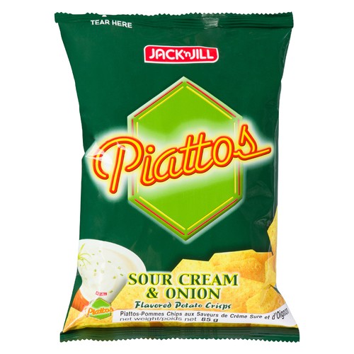 Jack N Jill Piattos Potato Chips Sour Cream & Onion 85 g