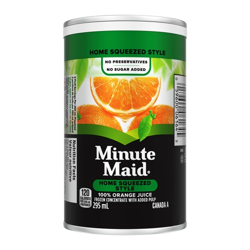 Minute Maid Frozen Beverage Concentrate Orange Juice Home Squeezed Style 295 ml