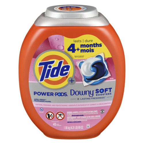 Tide Liquid Laundry Detergents Mega Pod April Fresh With Downy 1.98 kg