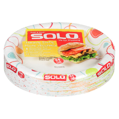 Solo Paper Plates 8.5 In 44 Pack