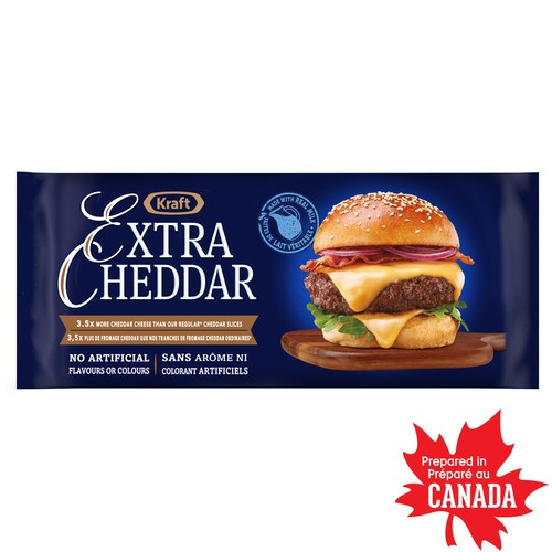 Kraft Sliced Process Cheese Extra Cheddar 14 Slices 390 g
