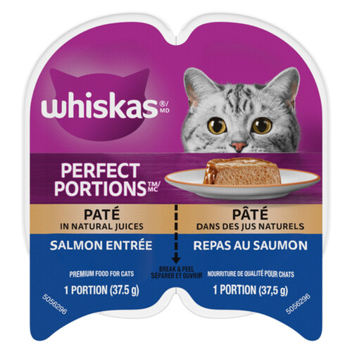Whiskas Perfect Portions Adult Wet Cat Food Salmon Paté 75 g