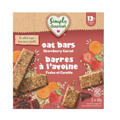 Baby Gourmet Oat Bars Strawberry Carrot 90 g